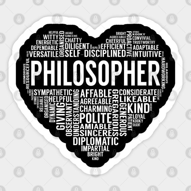 Philosopher Heart Sticker by LotusTee